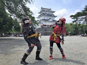 小田原城の甲冑体験